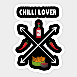 Chilli Lover, Hot Sauce and Nachos Sticker